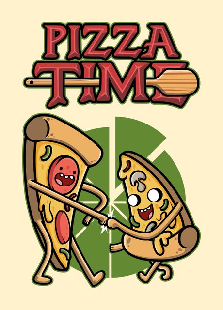 'Pizza Time' Poster by Olipop Art and Design | Displate