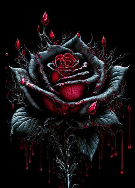 'Blood Rose' Poster by Freak Creator | Displate