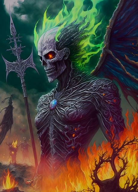 'Evil Skeletal Archangel' Poster, picture, metal print, paint by ...