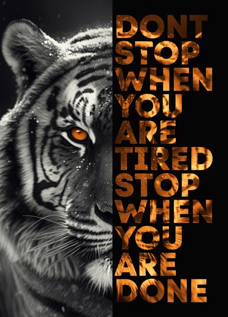 'Tiger Animal Motivational' Poster by nogar007 | Displate