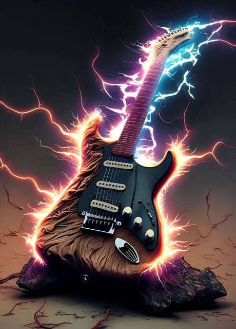 'Electric Guitar ' Poster by Atlas Mcguire | Displate