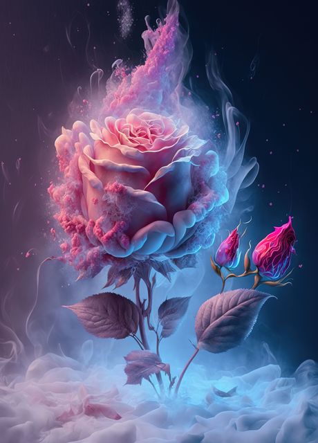 'rose flower' Poster by newton russell | Displate