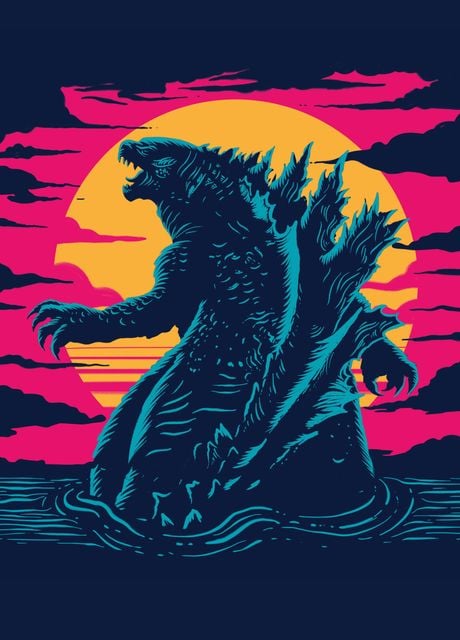 'Sunset Godzilla' Poster by Godzilla vs Kong | Displate