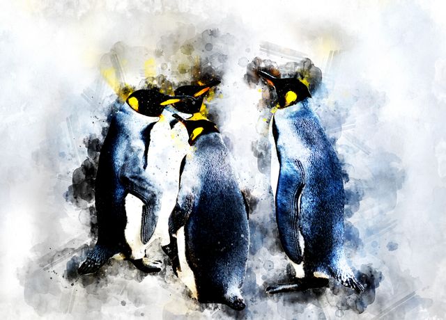 'Penguin Family' Poster By Illustrations By T | Displate