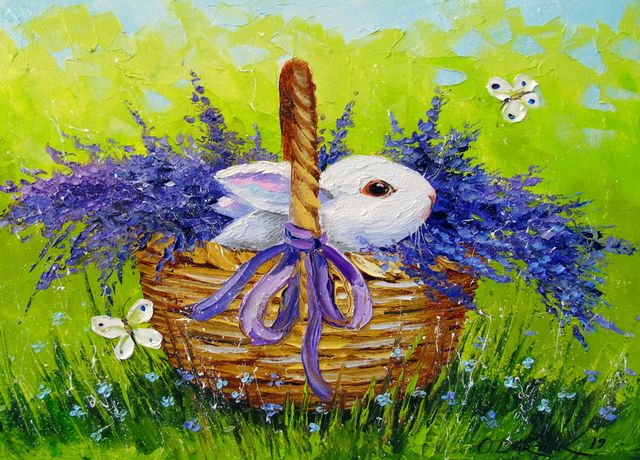 'Rabbit in lavender' Poster by Ольга Дарчук | Displate