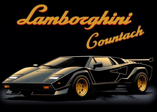 'Lamborghini Countach' Poster by Tapu Vlad | Displate