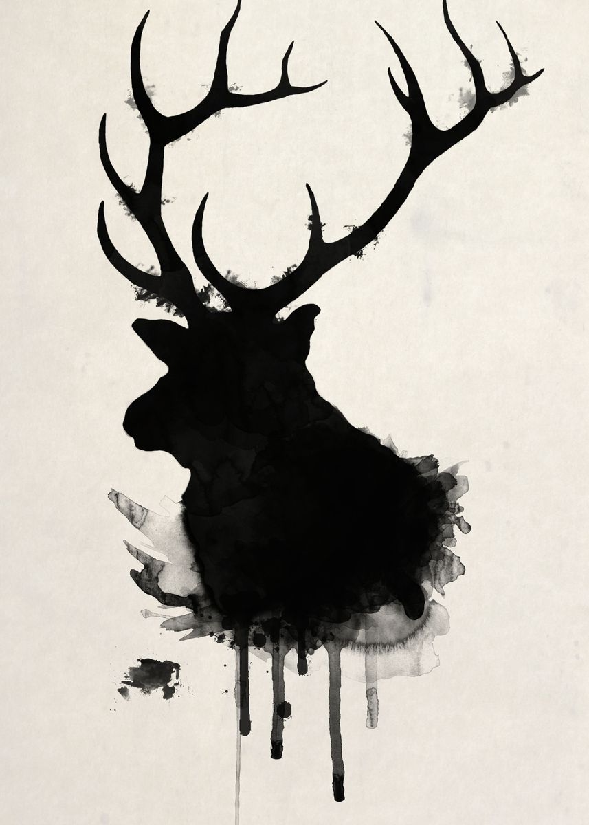 'Elk' Poster, picture, metal print, paint by Nicklas Gustafsson | Displate