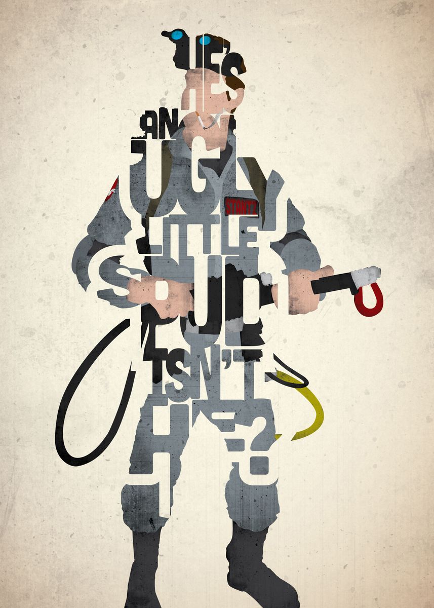 'Ray Stantz - Ghostbusters.' Poster, picture, metal print, paint by ...