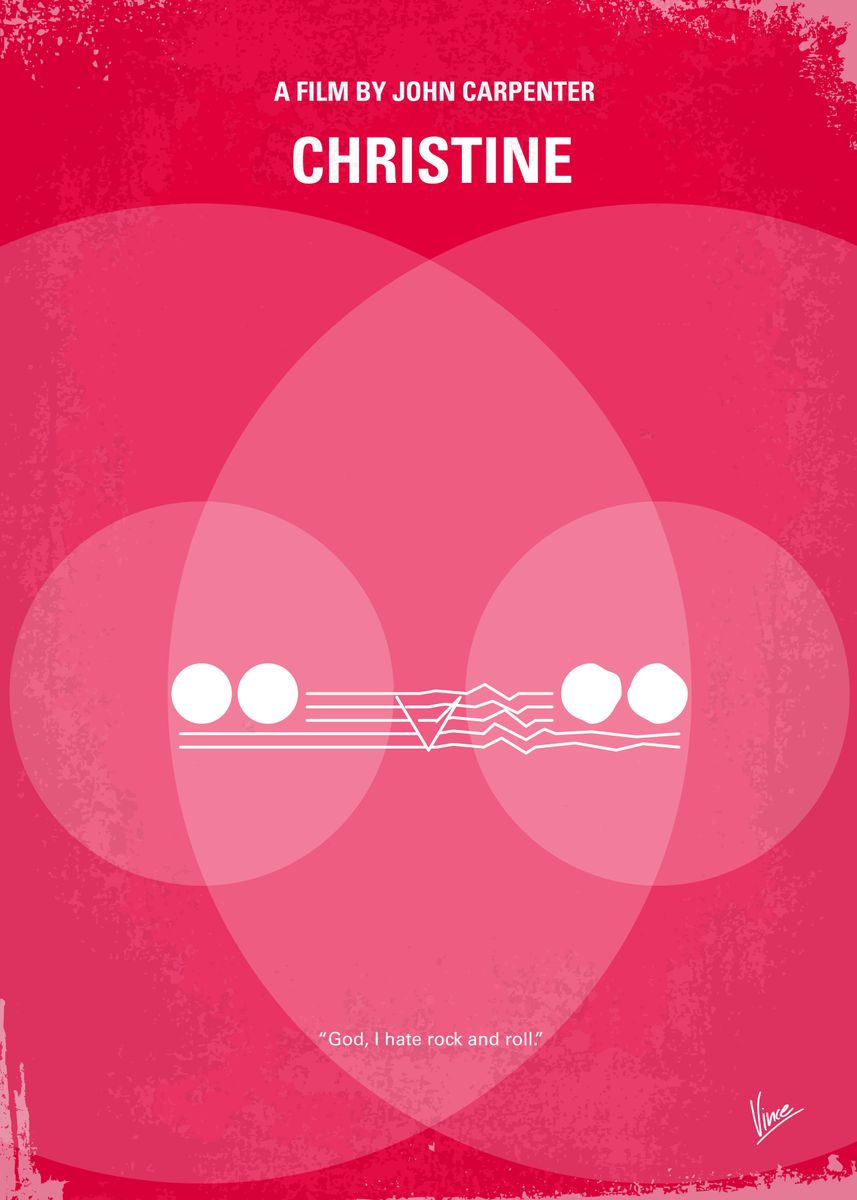 'No016 My Christine minimal movie poster A nerdish boy ... ' Poster by Chungkong Art | Displate