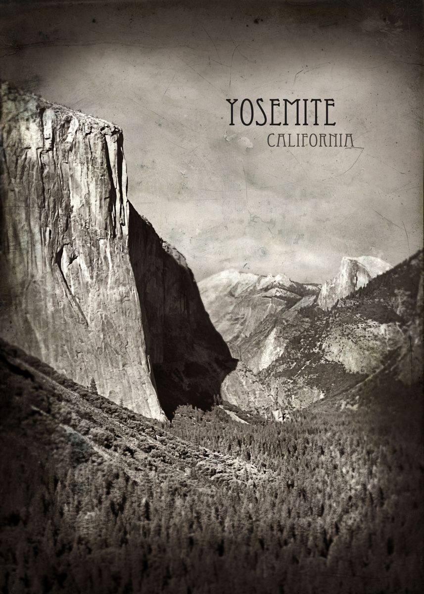 'Yosemite Valley in Yosemite National Park.' Poster, picture, metal ...