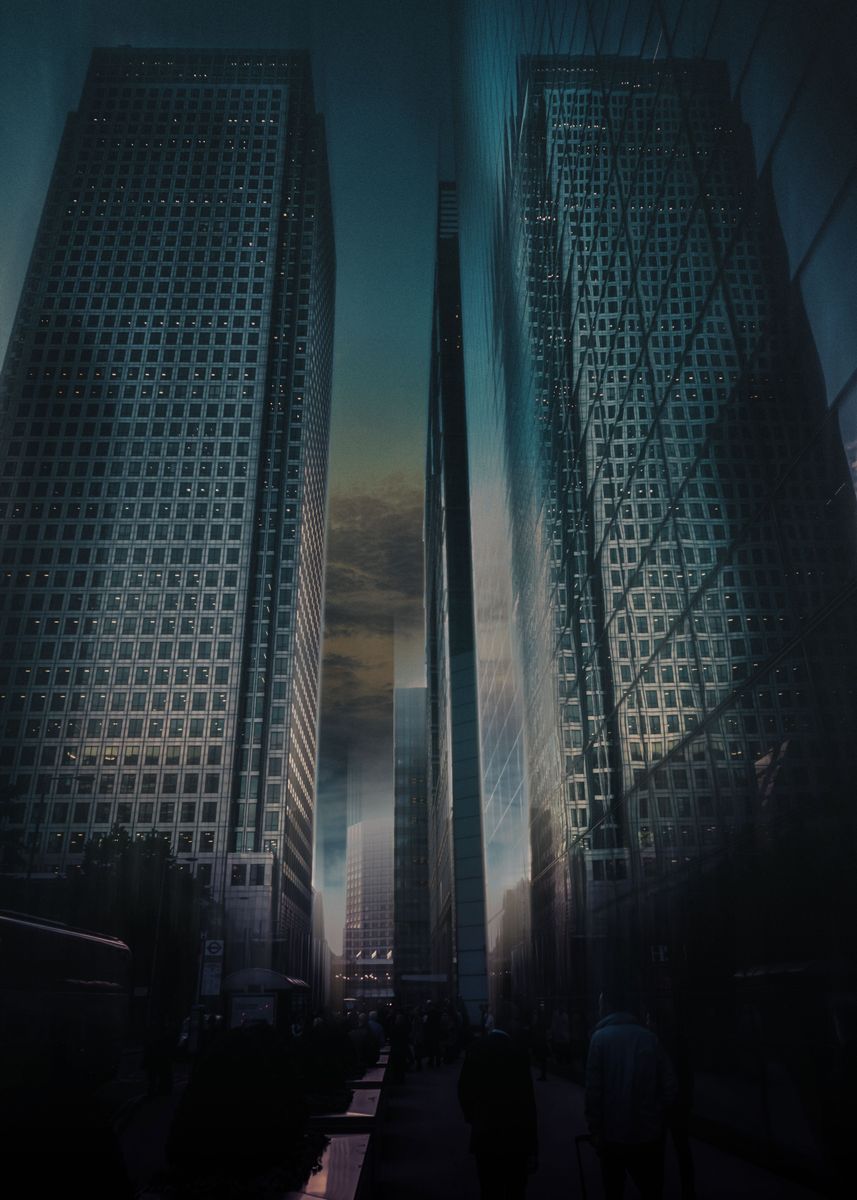 'Two Towers' Poster by Andrew Proudlove | Displate