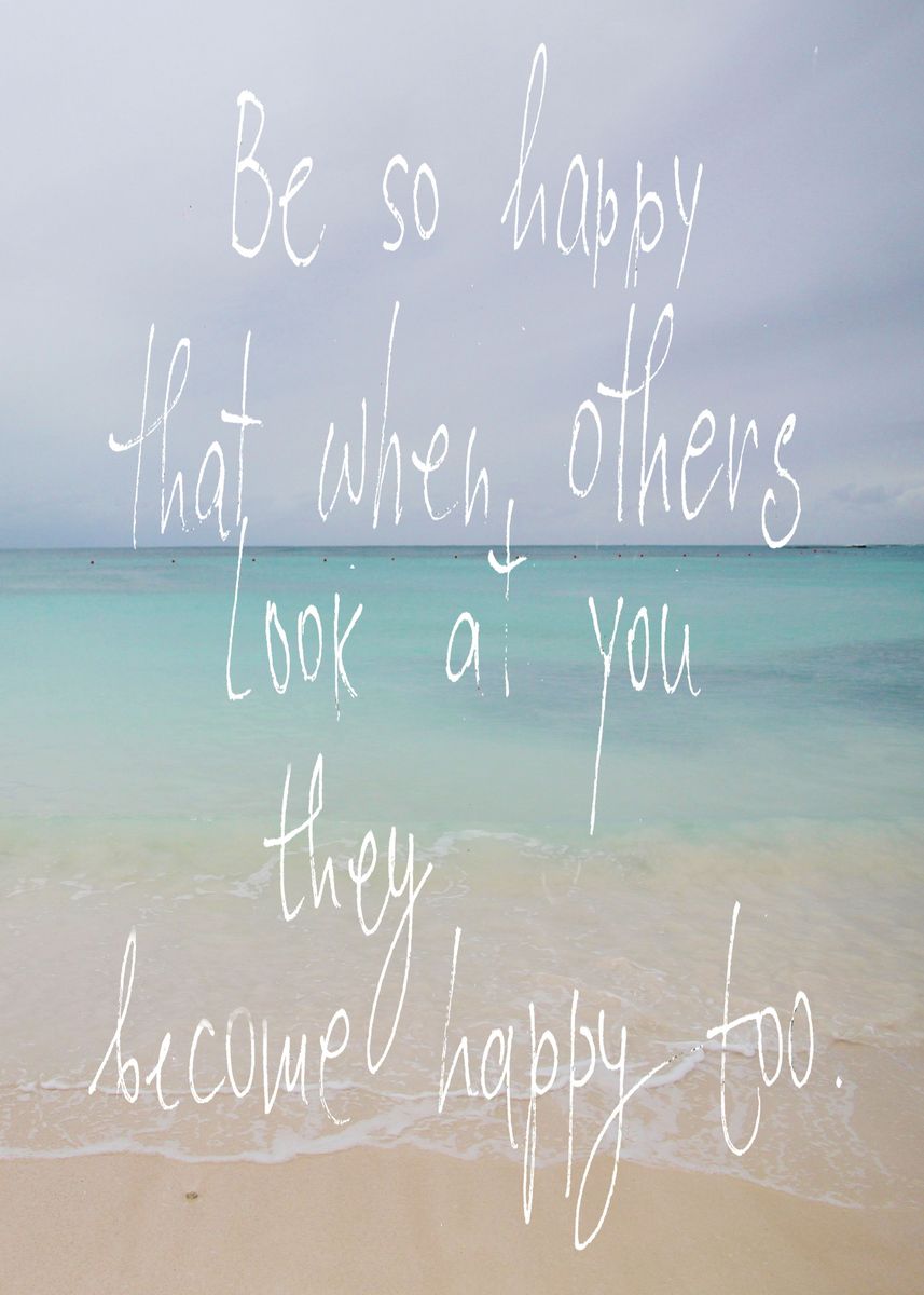 'Be so happy' Poster, picture, metal print, paint by Marianna ...