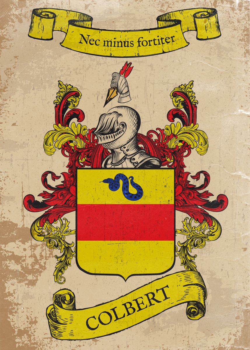 Colbert Flag 'Colbert Coat of Arms (Scotland)' Poster, picture, metal print, paint ...