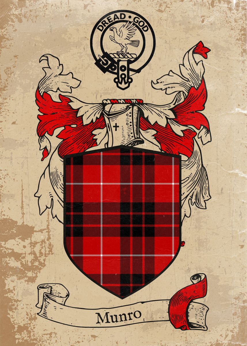 'Clan Munro' Poster, picture, metal print, paint by Daniel Clark Displate