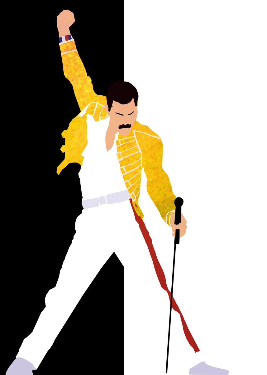 'Freddie M' Poster, picture, metal print, paint by Steve Wade | Displate