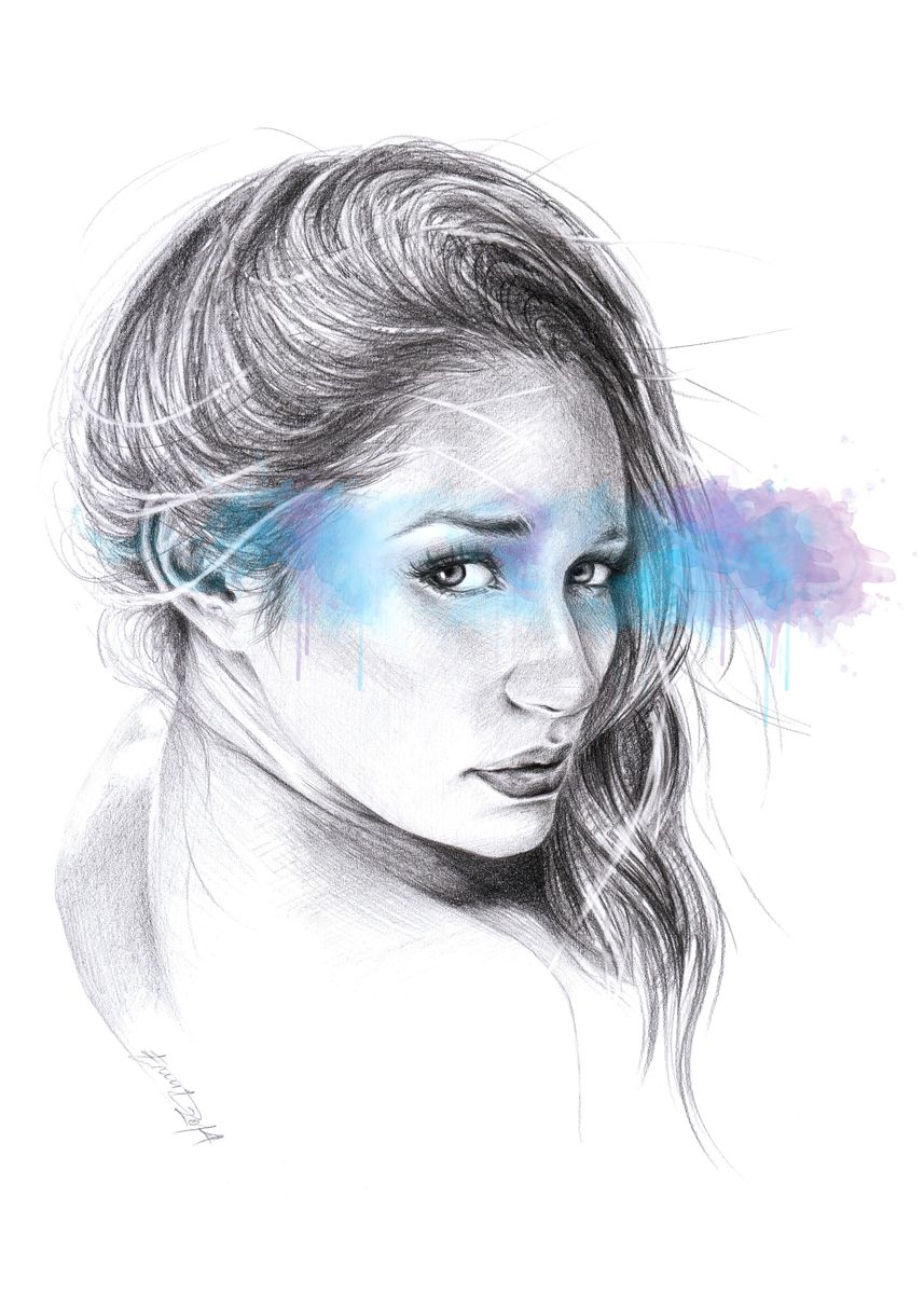 'Look away' Poster, picture, metal print, paint by eDrawings 38 Displate