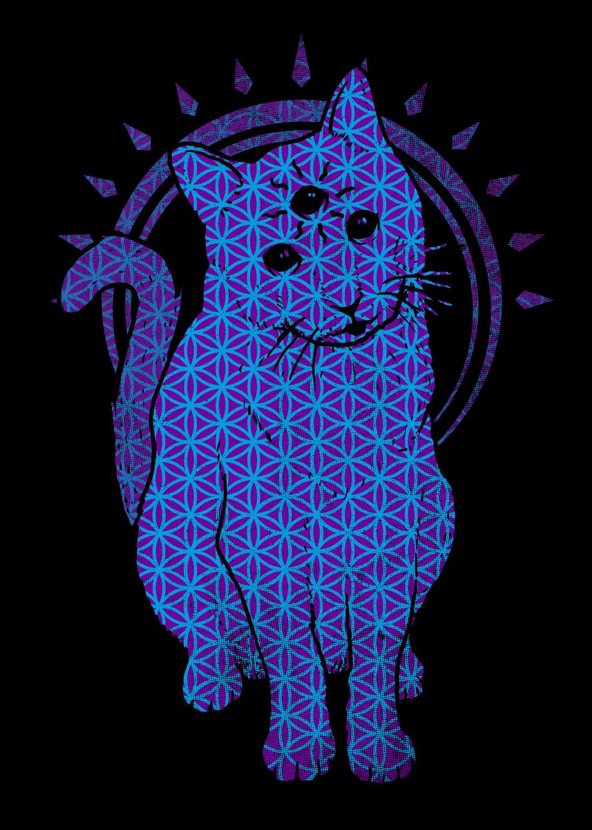 'A funky feline design with mystical vibes Enigmatic an ... ' Poster by ...