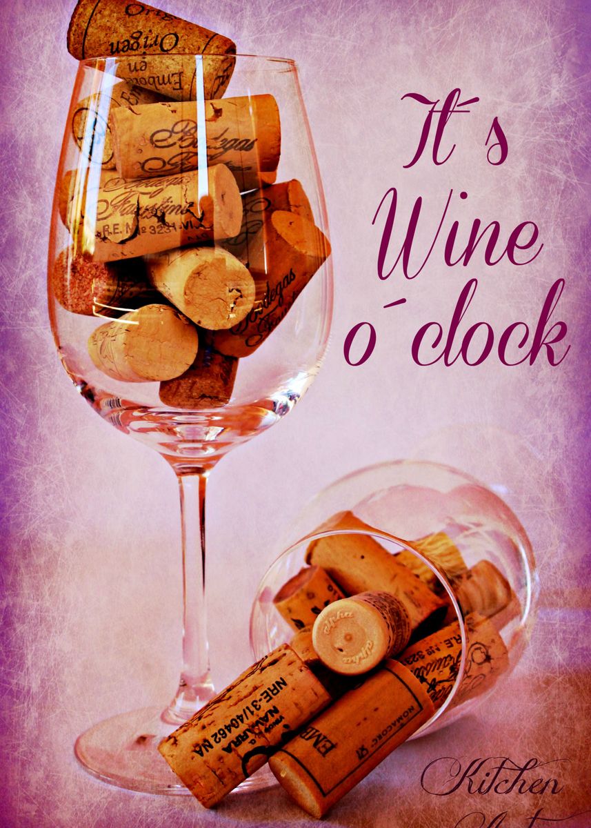 'Wine Time Wine Time is taken from the Kitchen Art coll ... ' Poster ...