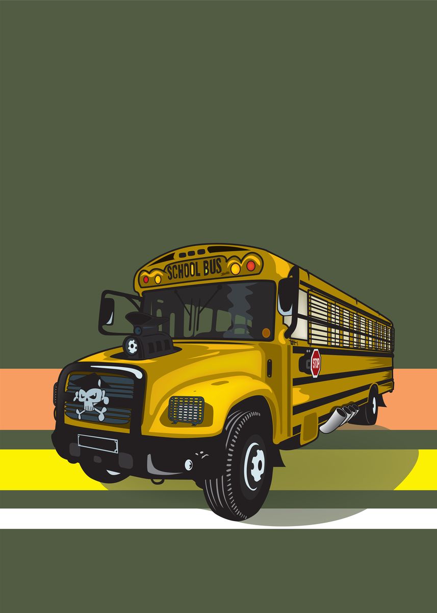 'School Bus' Poster, picture, metal print, paint by mangulica ...