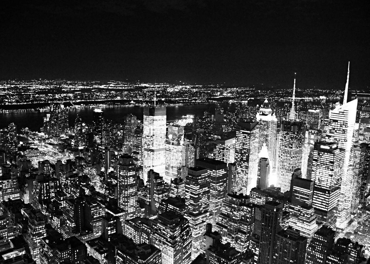 'NYC by Night' Poster by Karo Rey | Displate