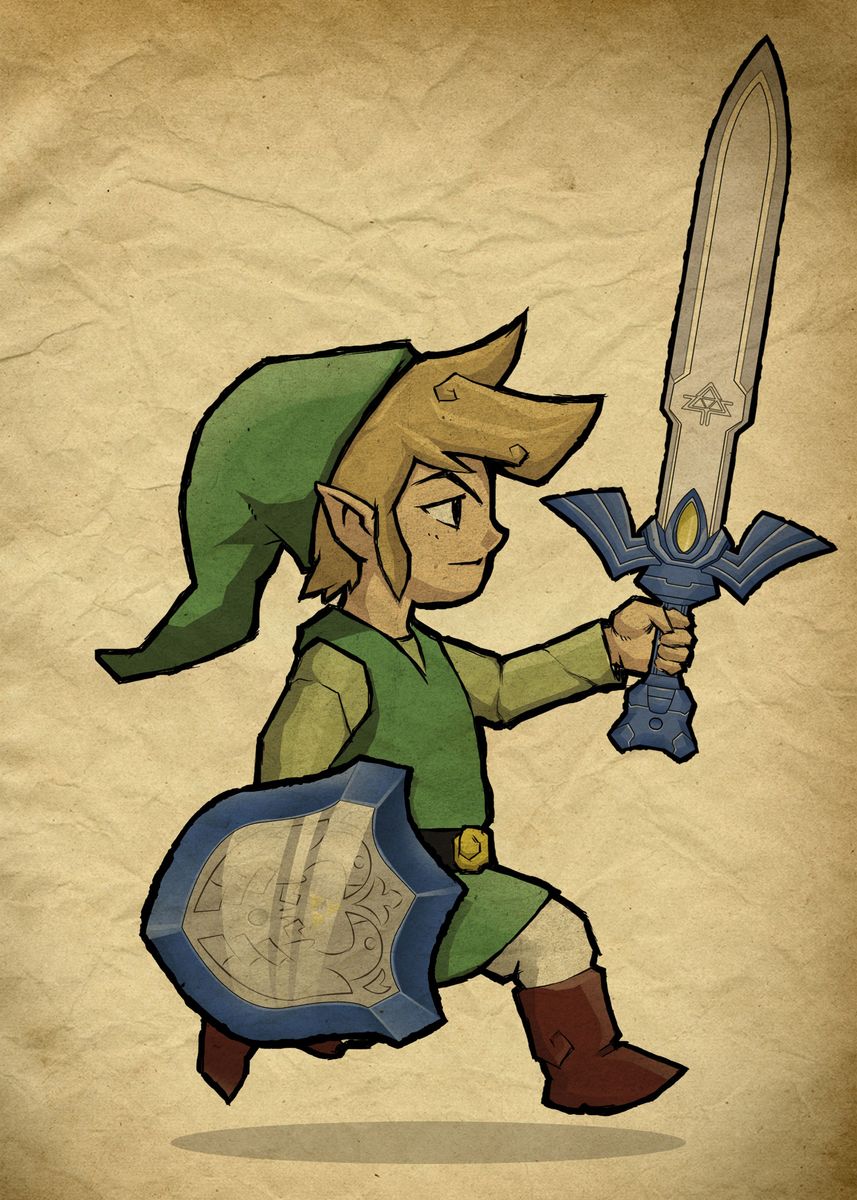 'Link, The Hero of Winds Legend of Zelda The Wind Wa ' Poster