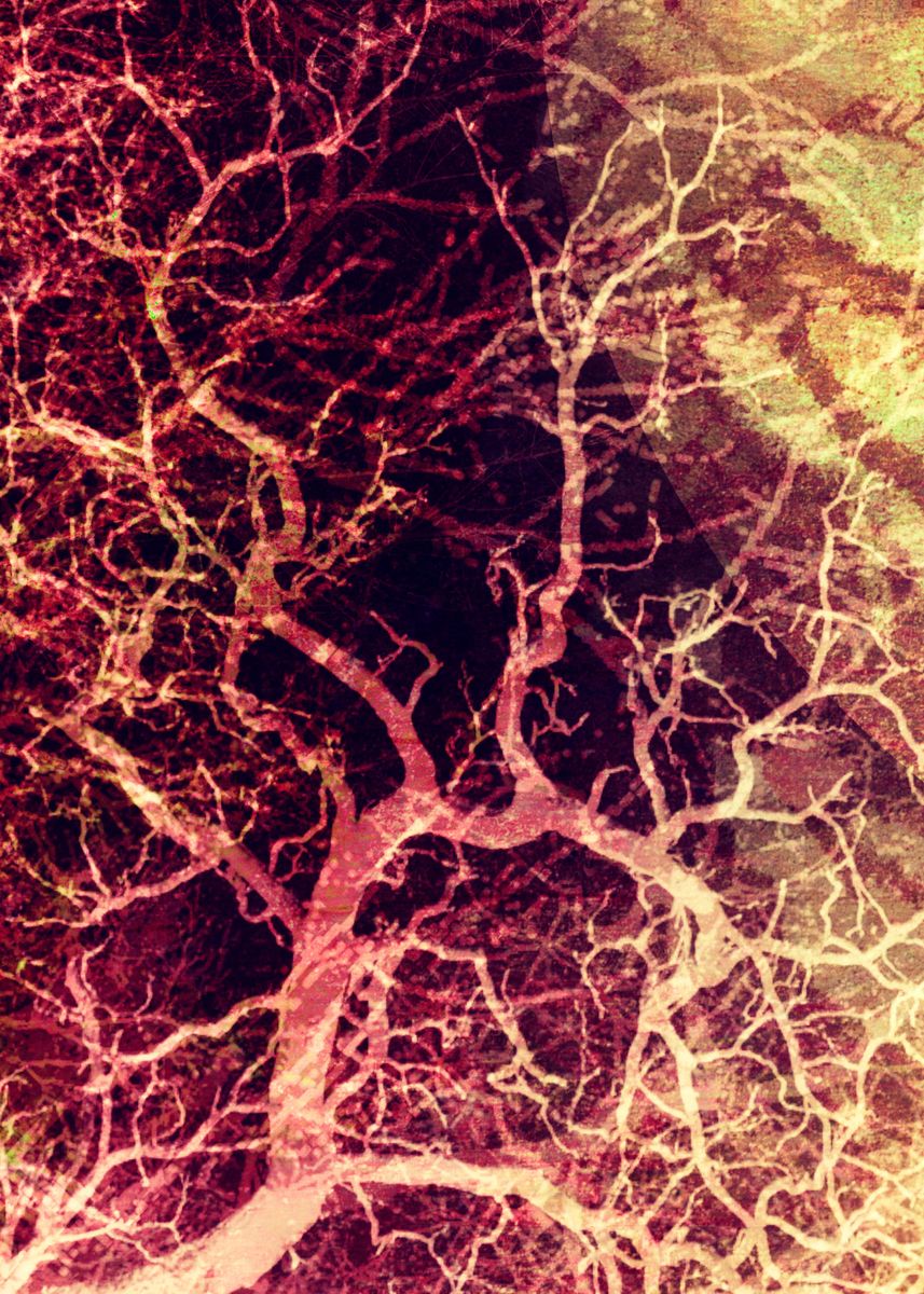 'Burning Roots I' Poster, picture, metal print, paint by Pia Schneider ...