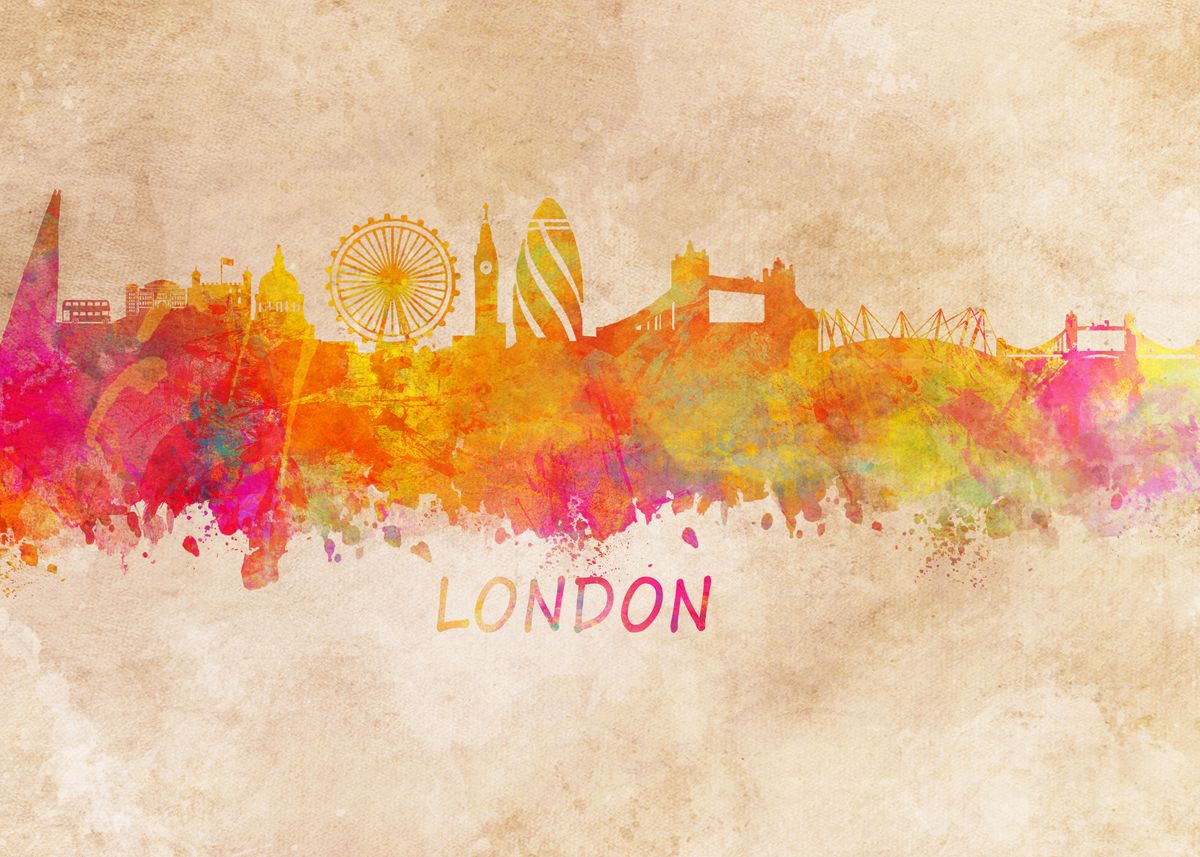 'London - skyline city' Poster by JBJart Justyna Jaszke | Displate