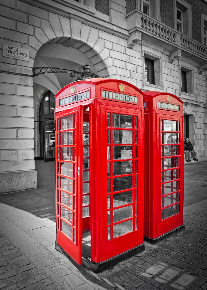 'LONDON Telephone Box' Poster, picture, metal print, paint by Melanie ...