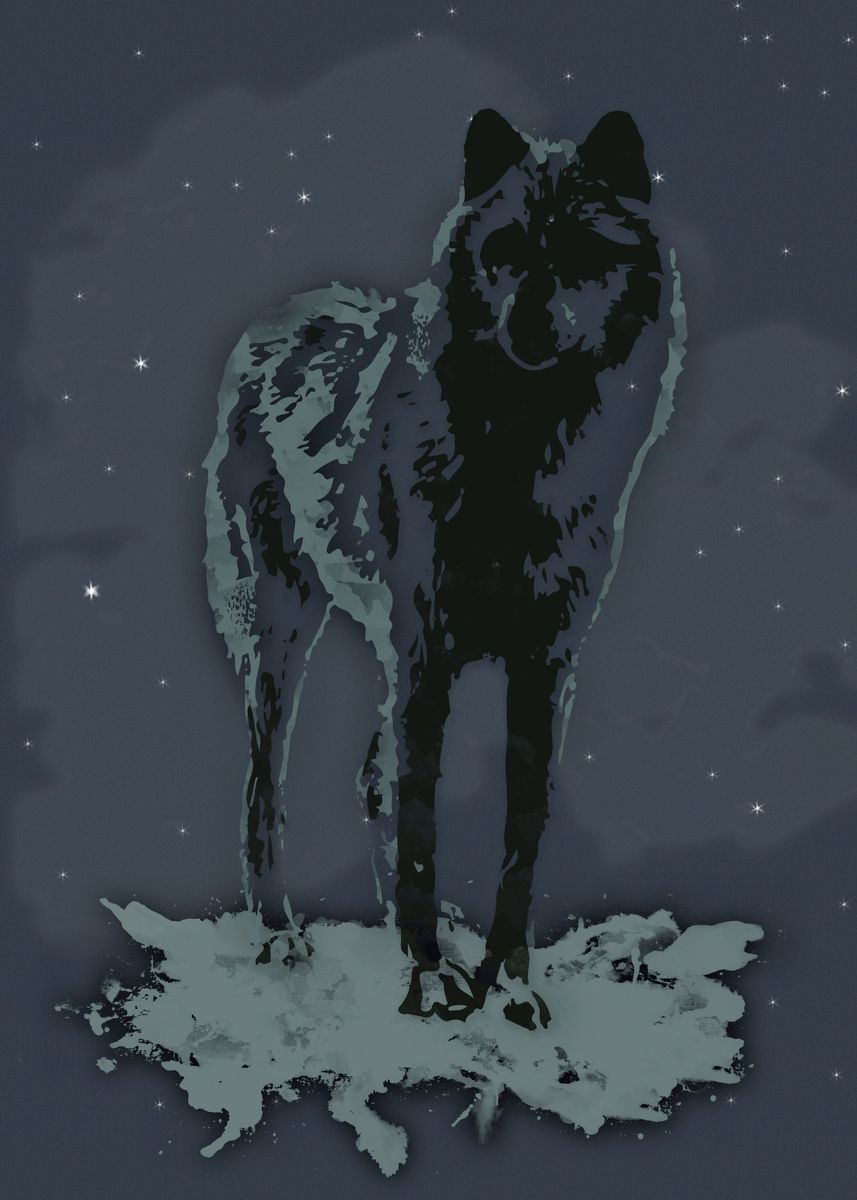 'PROTECTOR OF DREAMS - Wolf' Poster by Clarisse Art | Displate