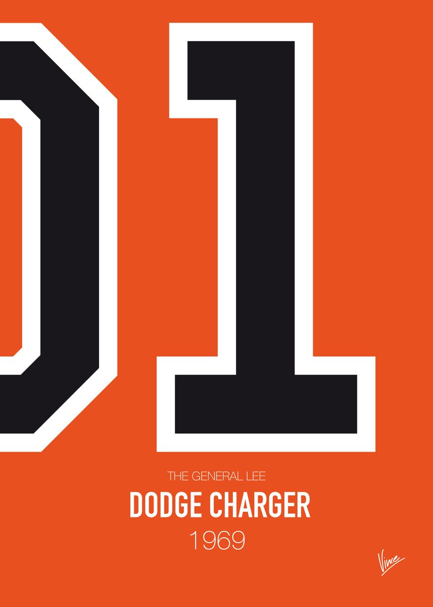 'No001 My The Dukes of Hazard minimal movie car poster - ... ' Poster by Chungkong Art | Displate
