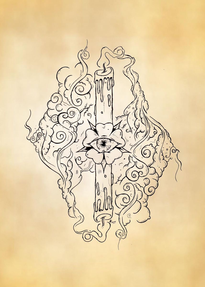 'Burning Both Ends' Poster by AJ Zombi Displate