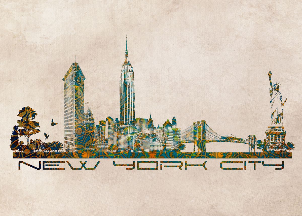 'New York City' Poster by JBJart Justyna Jaszke | Displate