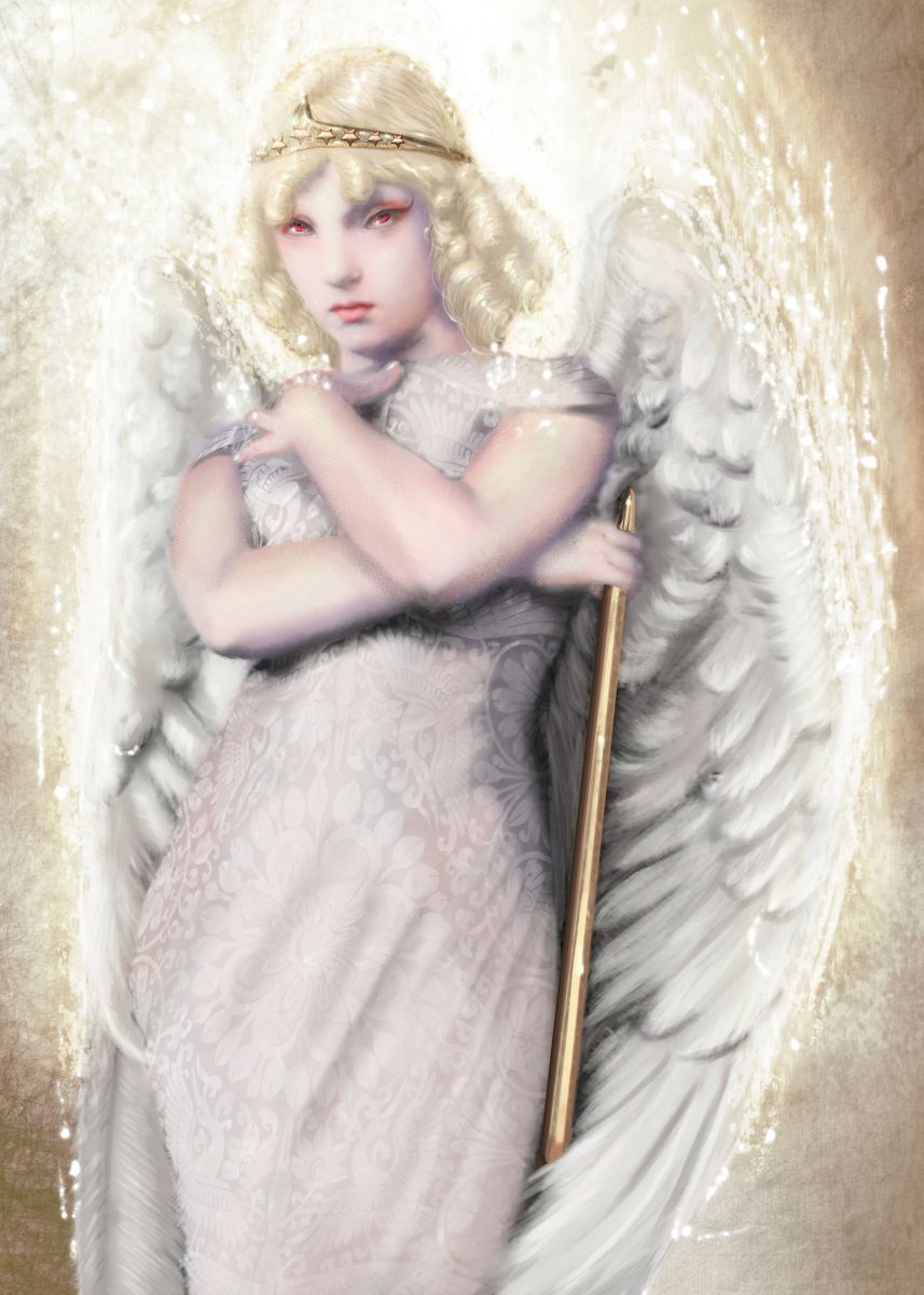 Heavenly Anime Angel' Poster, picture, metal print, paint by