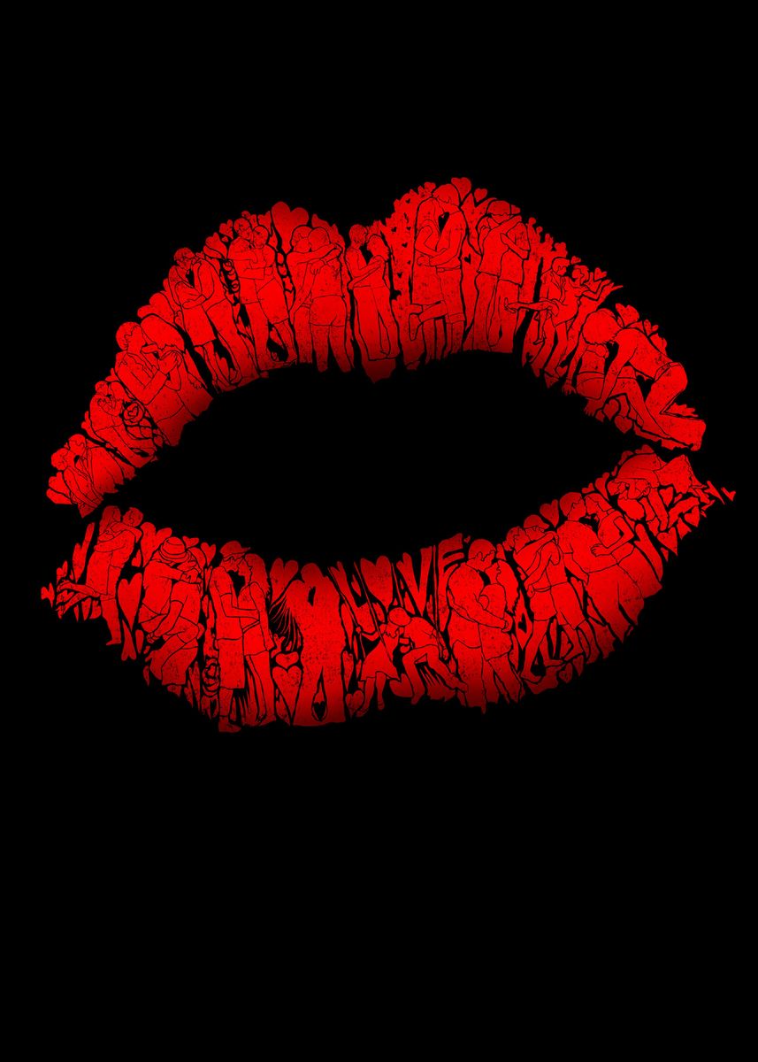 'A Big Kiss full of Love' Poster, picture, metal print, paint by Jay ...