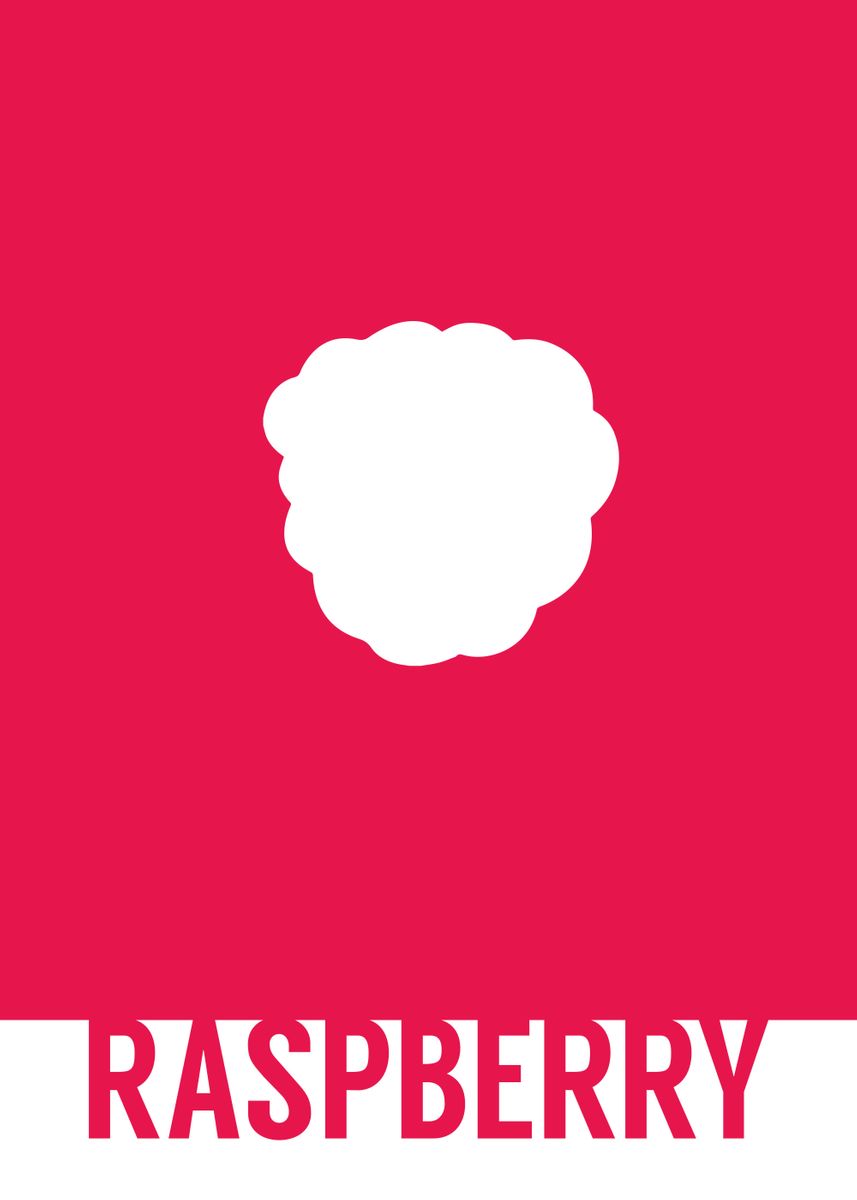'Raspberry.' Poster, picture, metal print, paint by Design Turnpike ...