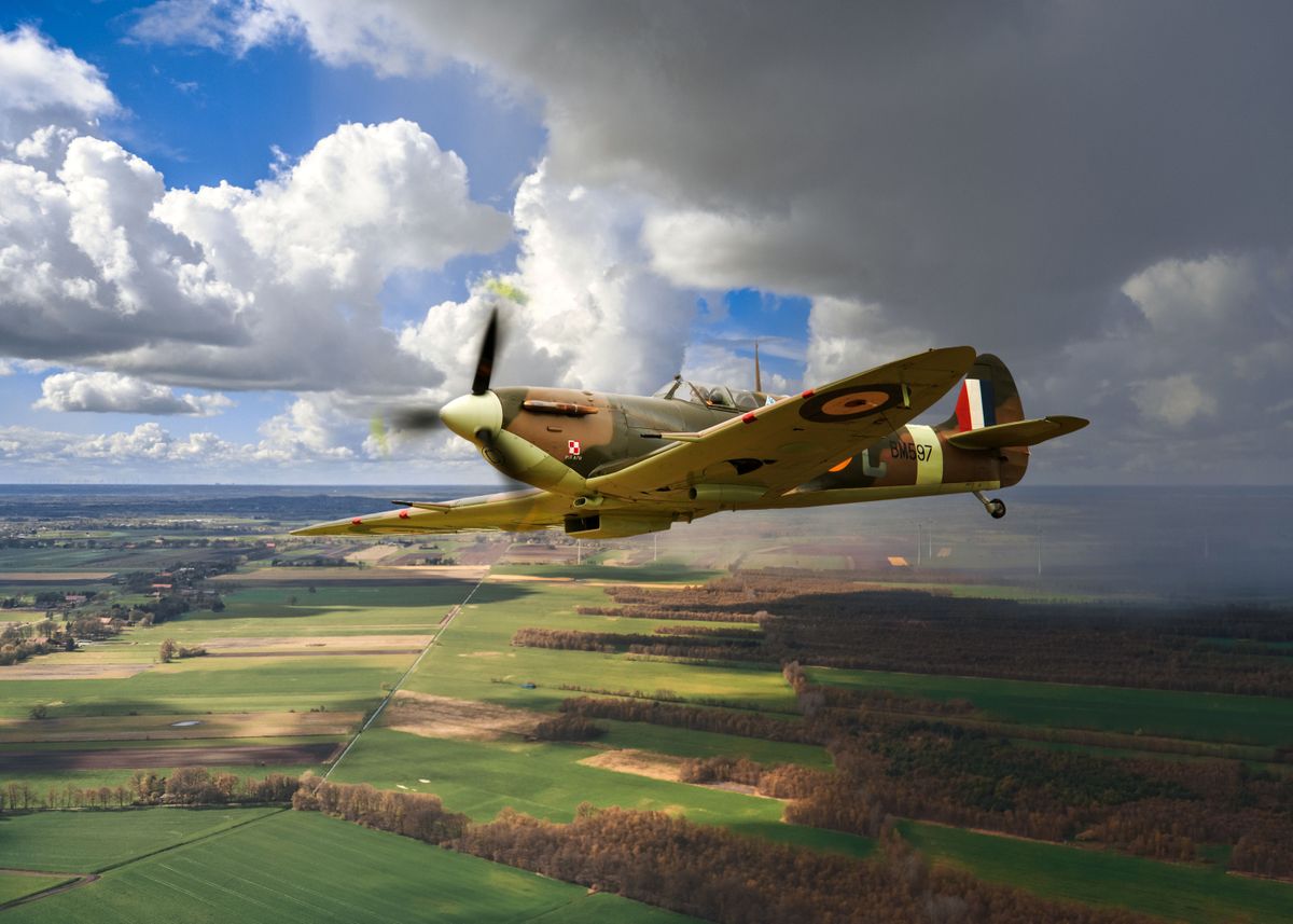 'Supermarine Spitfire, the RAFs famous ww2 fighter, the  ... ' Poster by Airpower Art | Displate