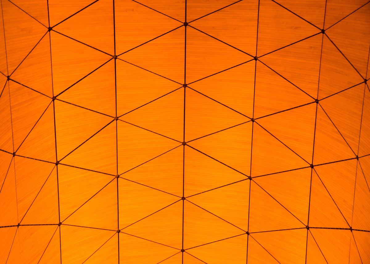 'Orange symmetry' Poster by Olivier Kaz | Displate
