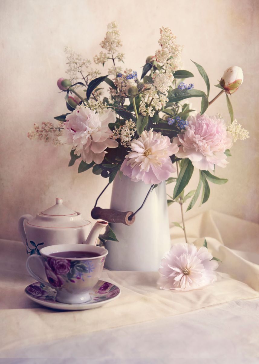 Still life with fresh lilac Photograph by Jaroslaw Blaminsky