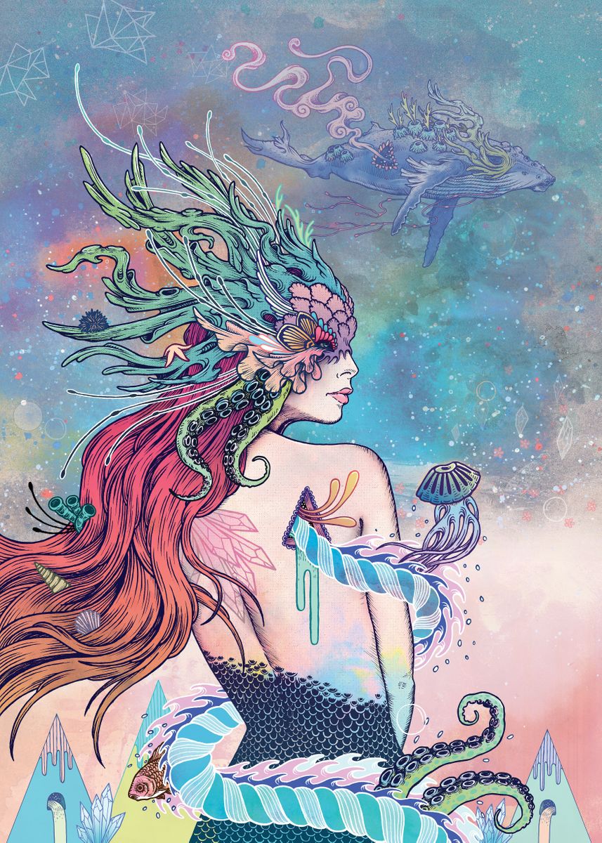 'The Last Mermaid' Poster by Mat Miller | Displate
