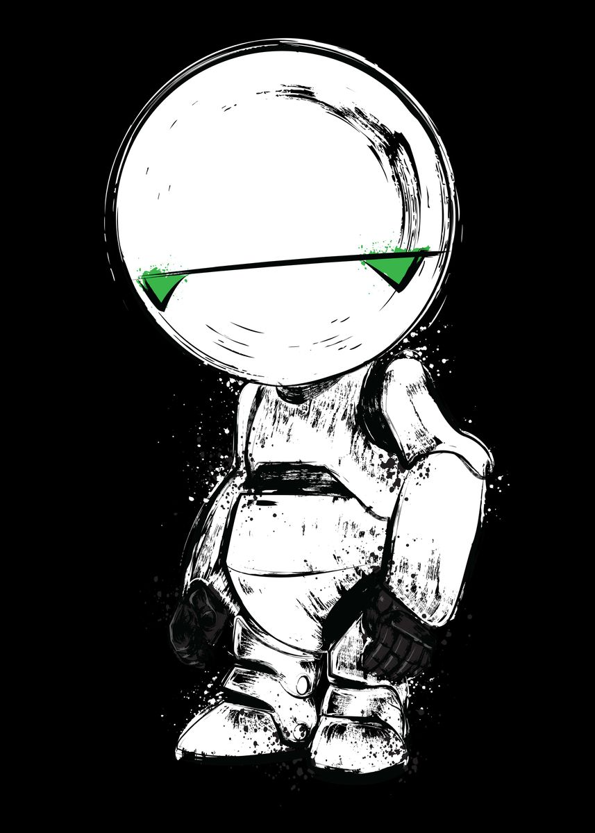 Marvin The Paranoid Android Posters and Art Prints for Sale