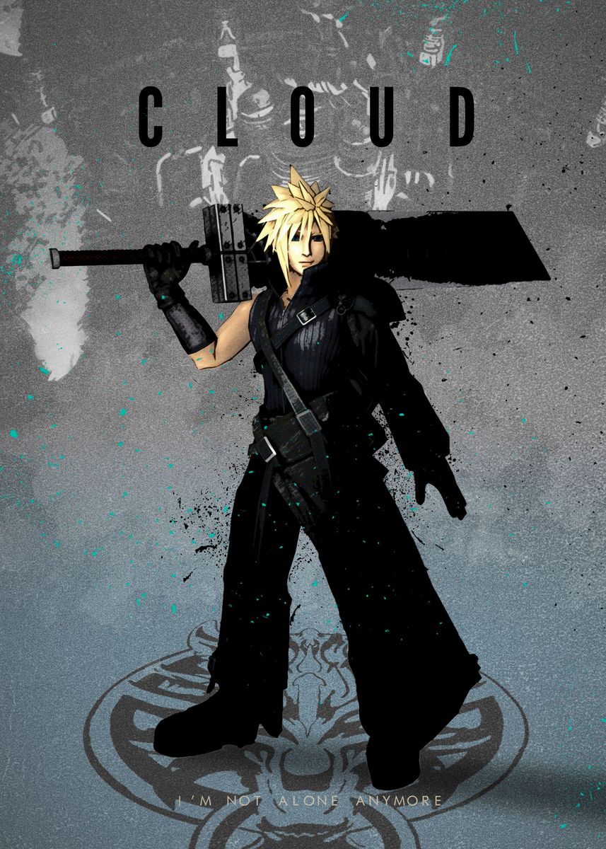 'Final Fantasy - Cloud' Poster, picture, metal print, paint by Rykker ...