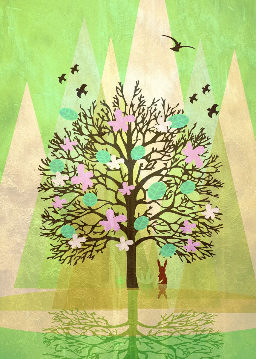 'Spring Tree' Poster by MIRIMO design | Displate