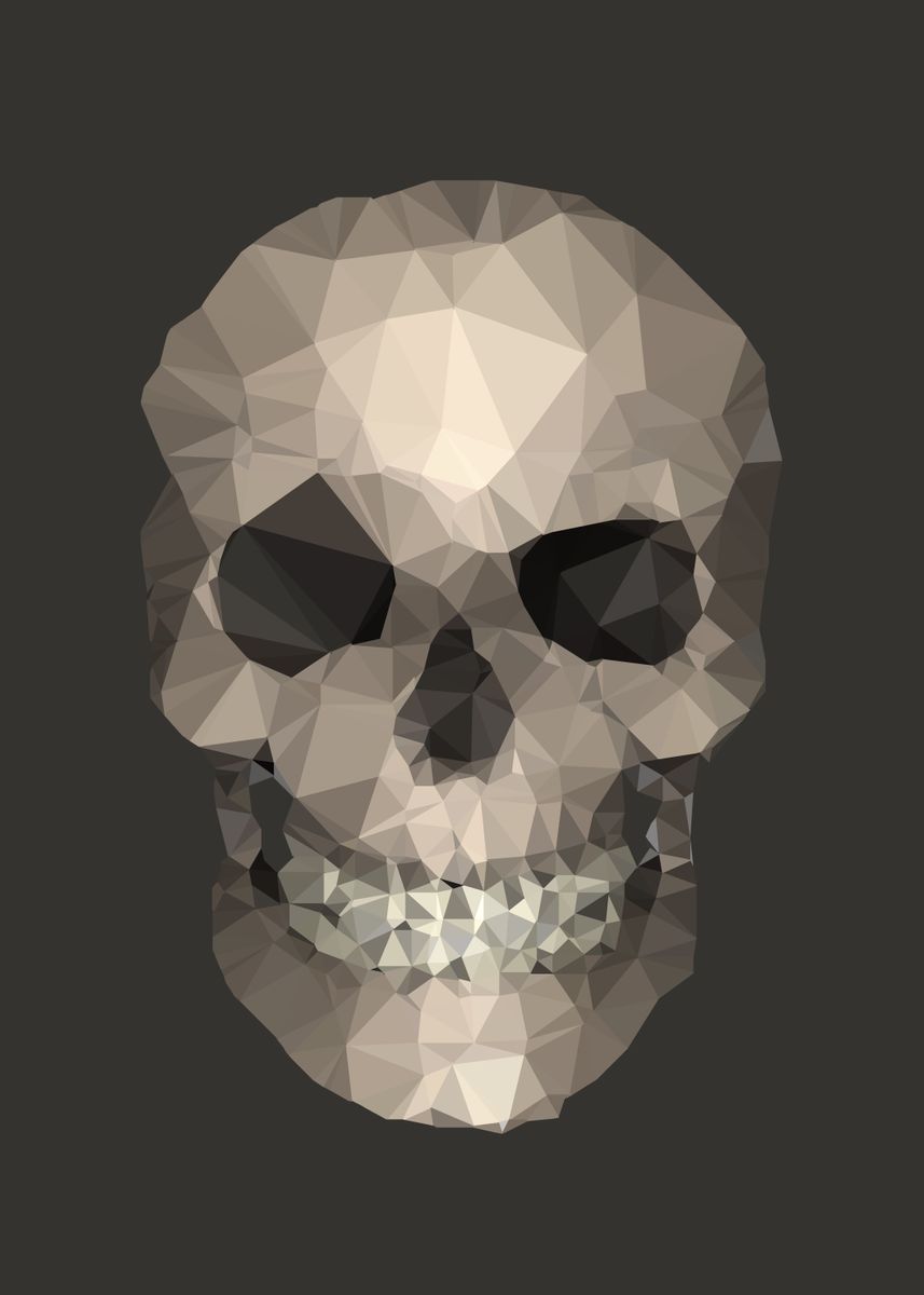 'Polygons skull' Poster, picture, metal print, paint by WAM DESIGN ...