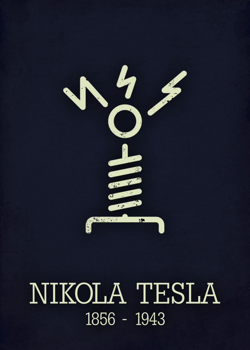 'Nikola Tesla poster' Poster by Viktor Markstedt | Displate