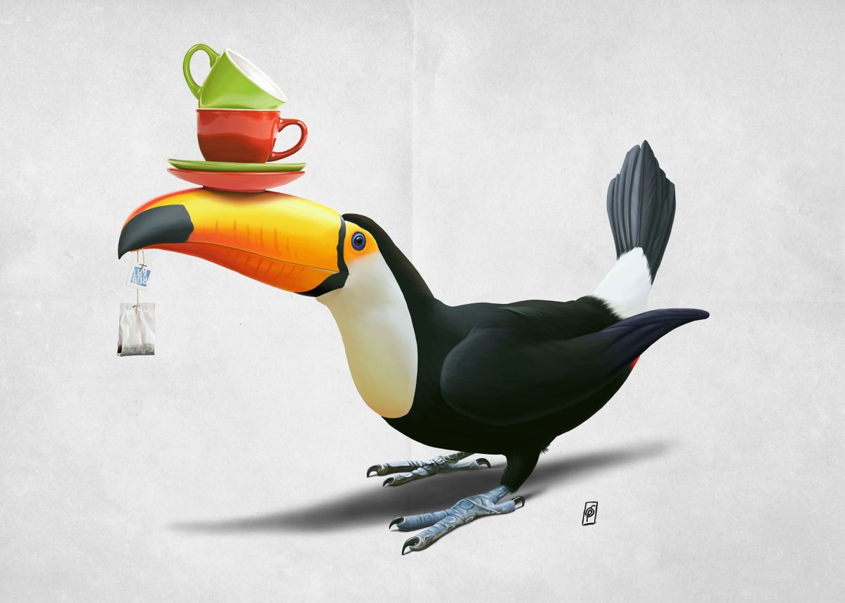 'Tea for Tou (Wordless)' Poster by rob art | illustration | Displate