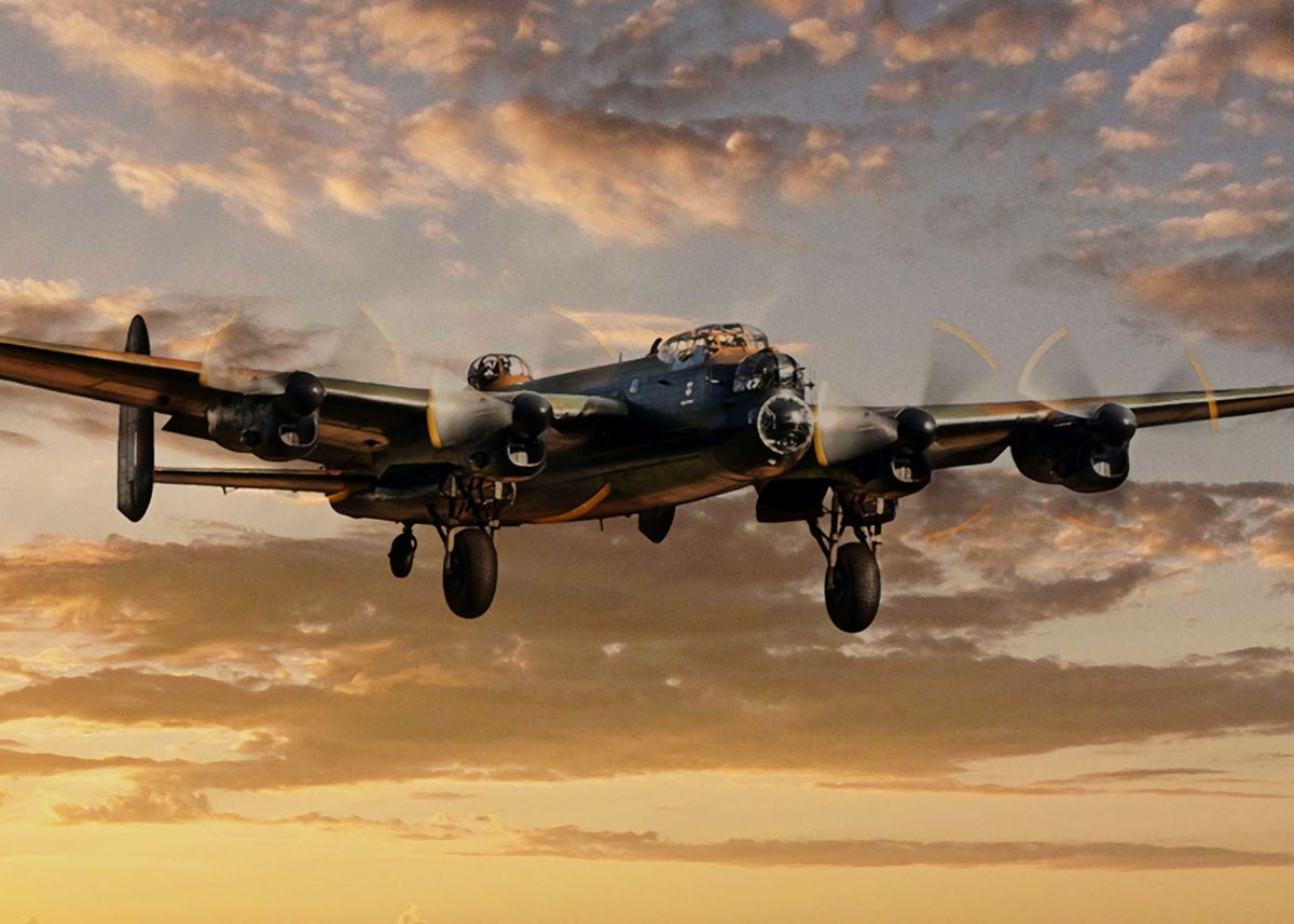 'RAF BBMF Lancaster Bomber on final approach' Poster by Airpower Art | Displate
