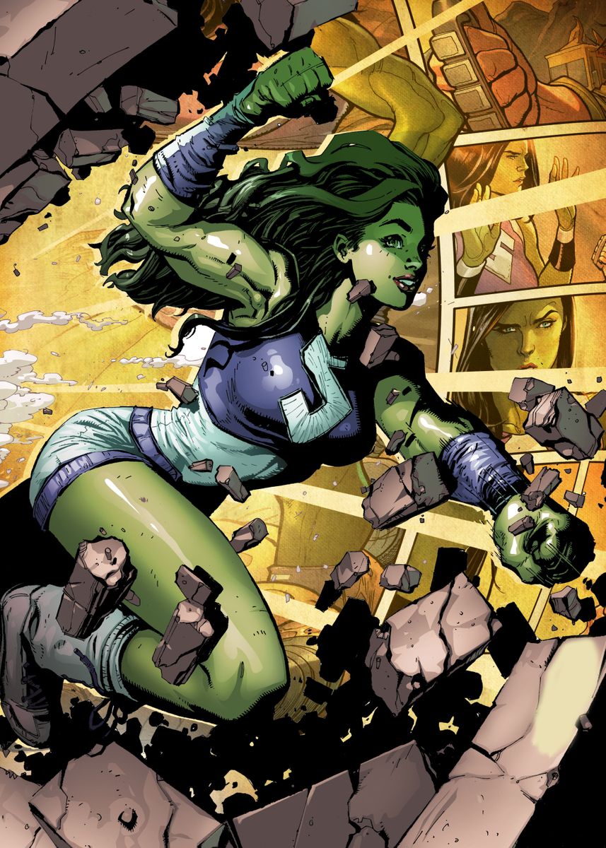 Marvel Studios' She-Hulk: Attorney at Law (Paint Streak Poster