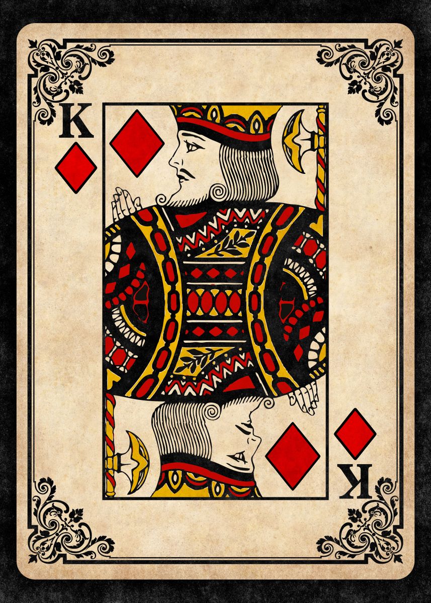 'King of Diamonds' Poster, picture, metal print, paint by Remus ...