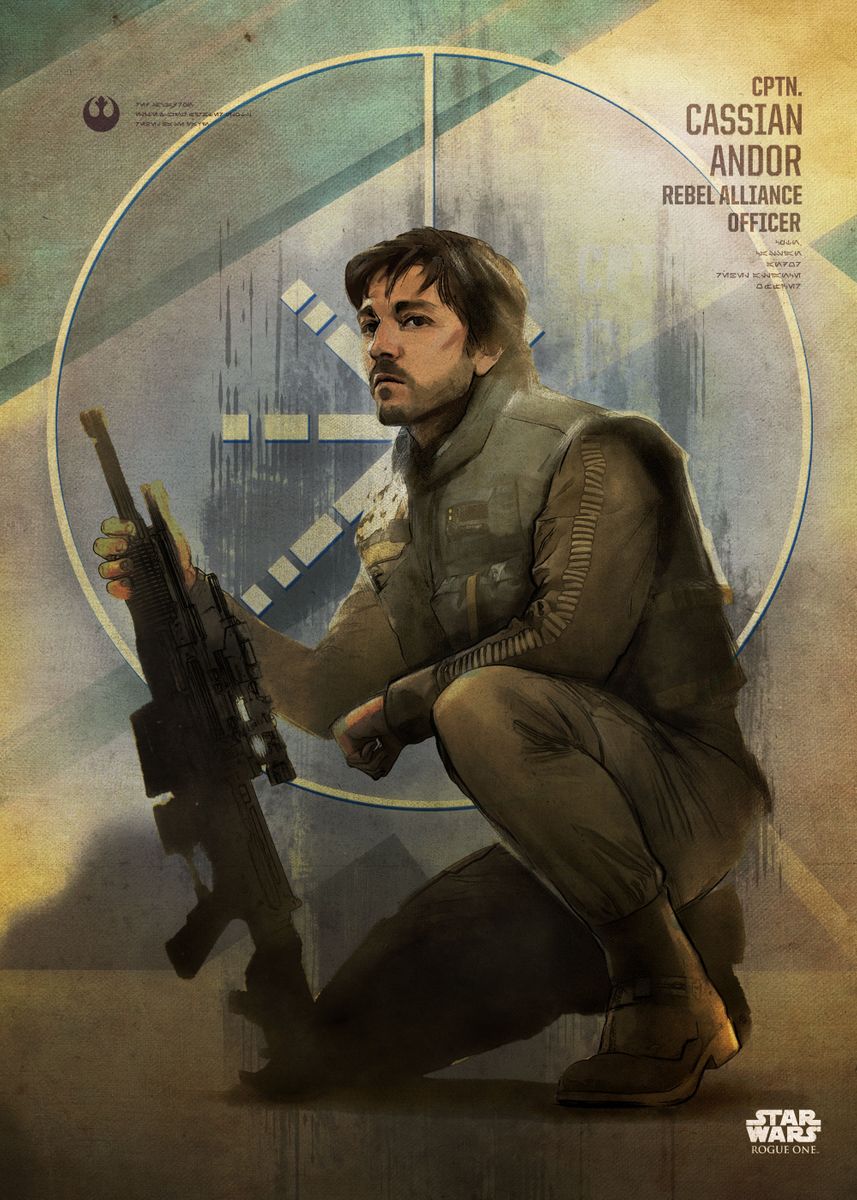 'Cassian Andor' Poster, picture, metal print, paint by Star Wars | Displate