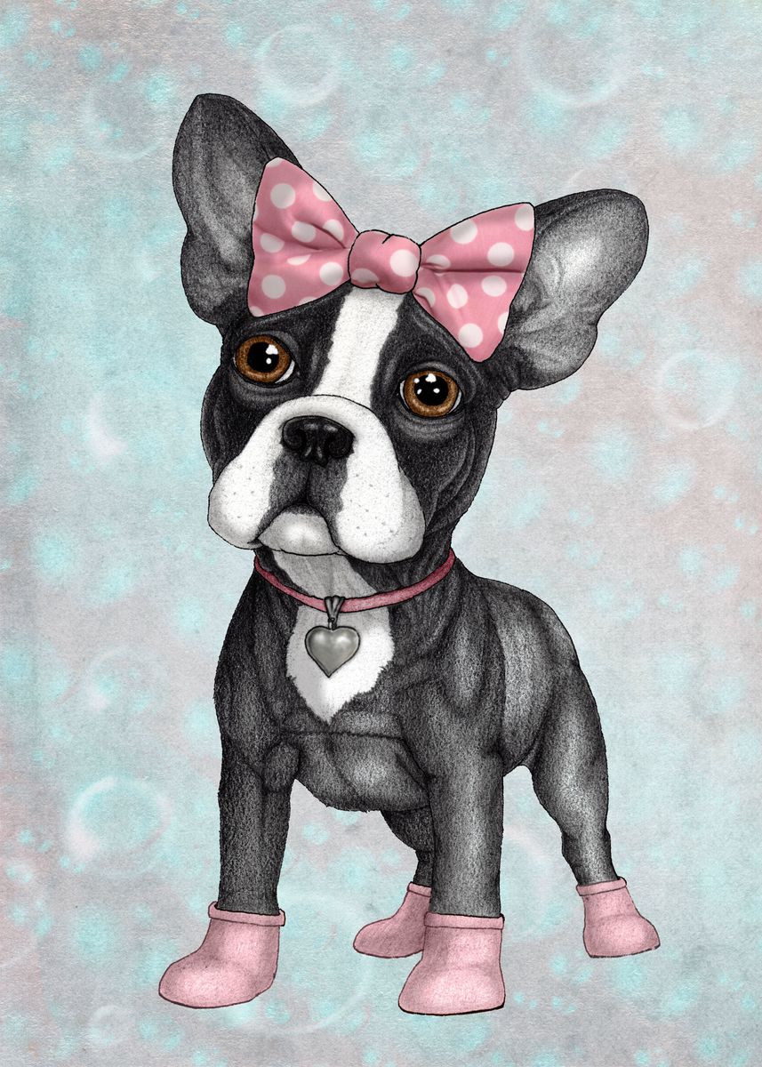 '"Sweet Frenchie" illustration by Barruf.' Poster by Barruf ... | Displate